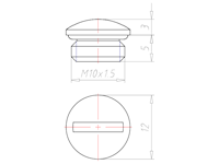 Brass 6 Millimeter (mm) Thread M10x1.5 with o-ring NBR Sealing Screw