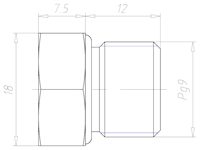 Brass PG 9 Ex d IIC with o-ring Sealing Screw