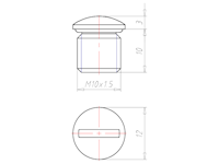 Brass 10 Millimeter (mm) Thread M10x1.5 with o-ring NBR Sealing Screw