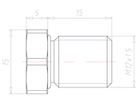 Brass M12x1.5 Ex d IIC with o-ring Sealing Screw