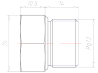 Brass PG13 Ex d IIC with o-ring Sealing Screw