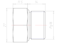 Brass PG16 Ex d IIC with o-ring Sealing Screw