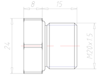 Brass M20x1.5 Ex d IIC with o-ring Sealing Screw