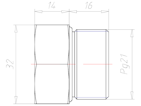 Brass PG21 Ex d IIC with o-ring Sealing Screw