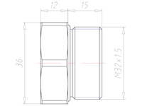 Brass M32x1.5 Ex d IIC with o-ring Sealing Screw