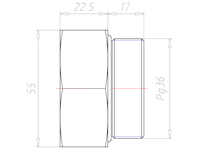 Brass PG36 Ex d IIC with o-ring Sealing Screw