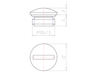 5 Millimeter (mm) Thread Length M10x1.5 with O-ring for High Temperatures Sealing Screw