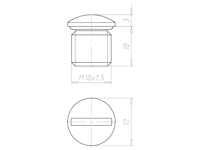 10 Millimeter (mm) Thread Length M10x1.5 with O-ring for High Temperatures Sealing Screw
