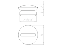 Brass 6 Millimeter (mm) Thread M12x1.5 with o-ring NBR Sealing Screw