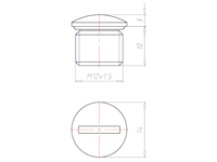 Brass 10 Millimeter (mm) Thread M12x1.5 with o-ring NBR Sealing Screw