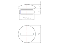 5 Millimeter (mm) Thread Length M12x1.5 with O-ring for High Temperatures Sealing Screw