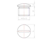 10 Millimeter (mm) Thread Length M12x1.5 with O-ring for High Temperatures Sealing Screw