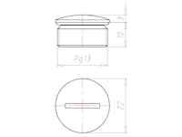 Brass 10 Millimeter (mm) Thread PG13 with o-ring NBR Sealing Screw