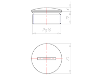 Brass 10 Millimeter (mm) Thread PG16 with o-ring NBR Sealing Screw