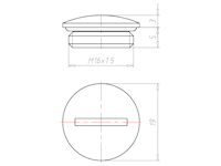 Brass 6 Millimeter (mm) Thread M16x1.5 with o-ring NBR Sealing Screw
