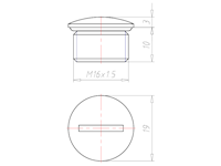 Brass 10 Millimeter (mm) Thread M16x1.5 with o-ring NBR Sealing Screw