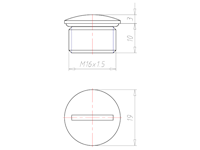 10 Millimeter (mm) Thread Length M16x1.5 with O-ring for High Temperatures Sealing Screw