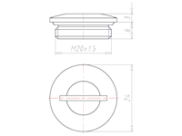 Brass 6 Millimeter (mm) Thread M20x1.5 with o-ring NBR Sealing Screw