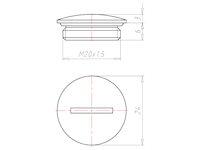 6 Millimeter (mm) Thread Length M20x1.5 with O-ring for High Temperatures Sealing Screw