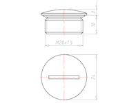 10 Millimeter (mm) Thread Length M20x1.5 with O-ring for High Temperatures Sealing Screw