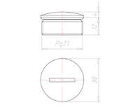 Brass 10 Millimeter (mm) Thread PG21 with o-ring NBR Sealing Screw
