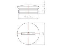 Brass 6 Millimeter (mm) Thread M25x1.5 with o-ring NBR Sealing Screw