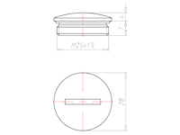 7 Millimeter (mm) Thread Length M25x1.5 with O-ring NBR Locking Sealing Screw