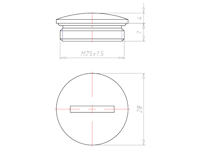 7 Millimeter (mm) Thread Length M25x1.5 with O-ring for High Temperatures Sealing Screw