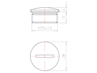 11 Millimeter (mm) Thread Length M25x1.5 with O-ring NBR Locking Sealing Screw