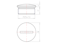 11 Millimeter (mm) Thread Length M25x1.5 with O-ring for High Temperatures Sealing Screw