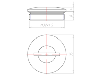 Brass 6 Millimeter (mm) Thread M32x1.5 with o-ring NBR Sealing Screw