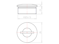 Brass 10 Millimeter (mm) Thread M32x1.5 with o-ring NBR Sealing Screw