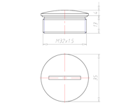13 Millimeter (mm) Thread Length M32x1.5 with O-ring for High Temperatures Sealing Screw