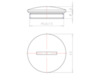 Brass 6 Millimeter (mm) Thread M40x1.5 with o-ring NBR Sealing Screw