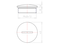Brass 10 Millimeter (mm) Thread M40x1.5 with o-ring NBR Sealing Screw