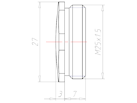Brass 6 Millimeter (mm) Thread M25x1.5 Sealing Screw