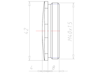 Brass 6 Millimeter (mm) Thread M40x1.5 Sealing Screw