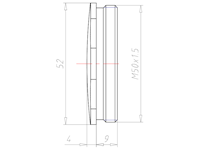 Brass 6 Millimeter (mm) Thread M50x1.5 Sealing Screw
