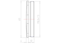 Brass 6 Millimeter (mm) Thread M63x1.5 Sealing Screw