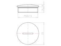 Brass 10 Millimeter (mm) Thread M50x1.5 with o-ring NBR Sealing Screw