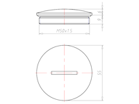 9 Millimeter (mm) Thread Length M50x1.5 with O-ring for High Temperatures Sealing Screw