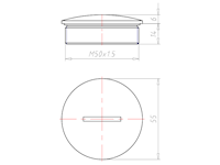 14 Millimeter (mm) Thread Length M50x1.5 with O-ring NBR Locking Sealing Screw