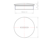 Brass 10 Millimeter (mm) Thread M63x1.5 with o-ring NBR Sealing Screw