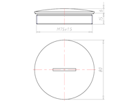15 Millimeter (mm) Thread Length M75x1.5 with O-ring for High Temperatures Sealing Screw