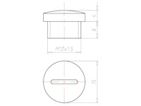 Black RAL 9005 Synthetic M12x1.5 Sealing Screw