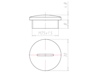 Black RAL 9005 Synthetic M25x1.5 Sealing Screw
