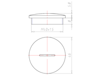 Black RAL 9005 Synthetic M40x1.5 Sealing Screw
