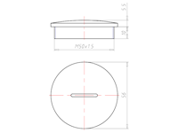 Black RAL 9005 Synthetic M50x1.5 Sealing Screw