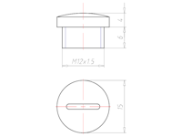 Lightgrey RAL 7035 Synthetic M12x1.5 Sealing Screw