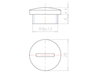 Lightgrey RAL 7035 Synthetic M16x1.5 Sealing Screw